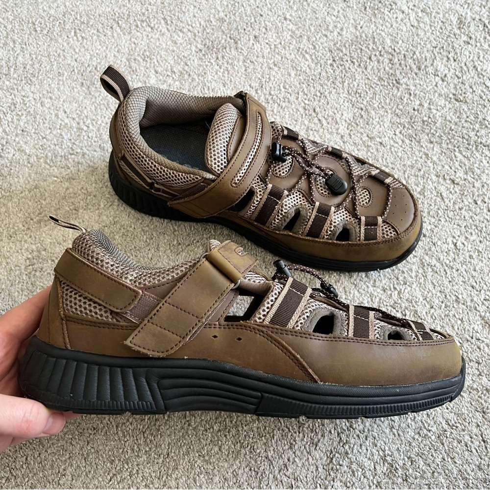 Orthofeet Clearwater Sandals Sz 11.5 4E Orthopedic Leather Fisherman Adjustable